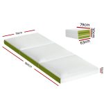 NNEDSZ Bedding Foldable Mattress Folding Bed Mat Camping Trifold Single Green - Image 2
