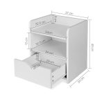 NNEDSZ Bedside Table Drawer - White - Image 2