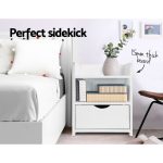 NNEDSZ Bedside Table Drawer - White - Image 3