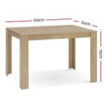 NNEDSZ Dining Table 4 Seater Wooden Kitchen Tables Oak 120cm Cafe Restaurant - Image 2