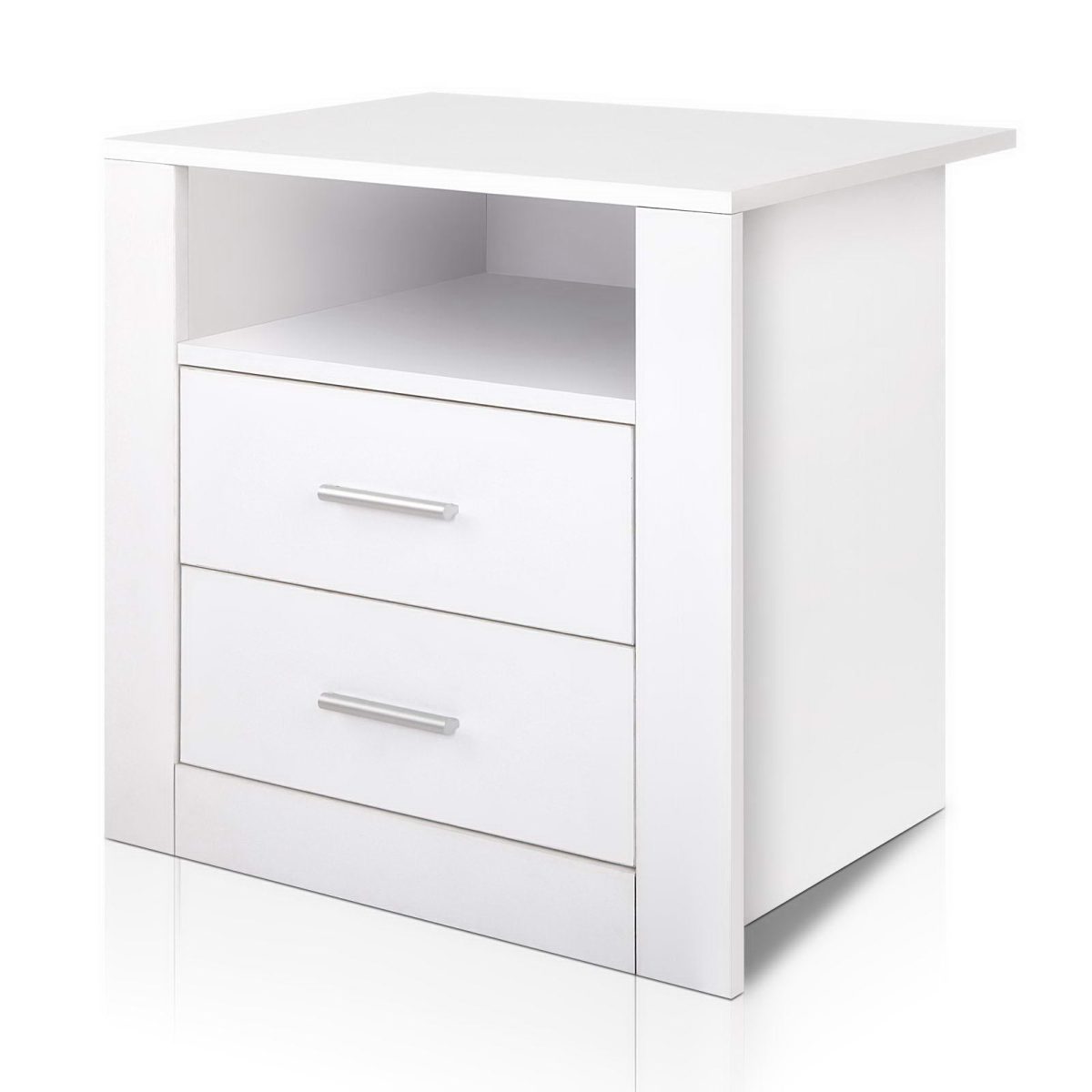 NNEDSZ Bedside Tables Drawers Storage Cabinet Drawers Side Table White - Image 1