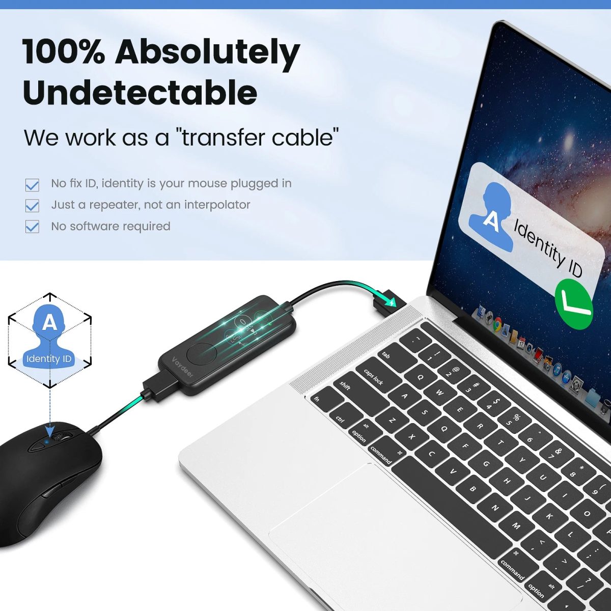 NNEOBA Fully Automatic USB Mouse Jiggler with HD Screen - Image 3