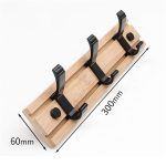 Fashion Style Bedroom Furniture Coat Rack Clothes Hanger Hooks Living Room Closet Bamboo Hat Racks Coat Hanger Wall Hook - Image 2