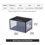 2pcs Transparent Sneaker Shoe Box Dust-proof Storage Box Stackable Shoe Cabinet High-top Dustproof AJ Shoes Organizers Shoe Rack - Image 5