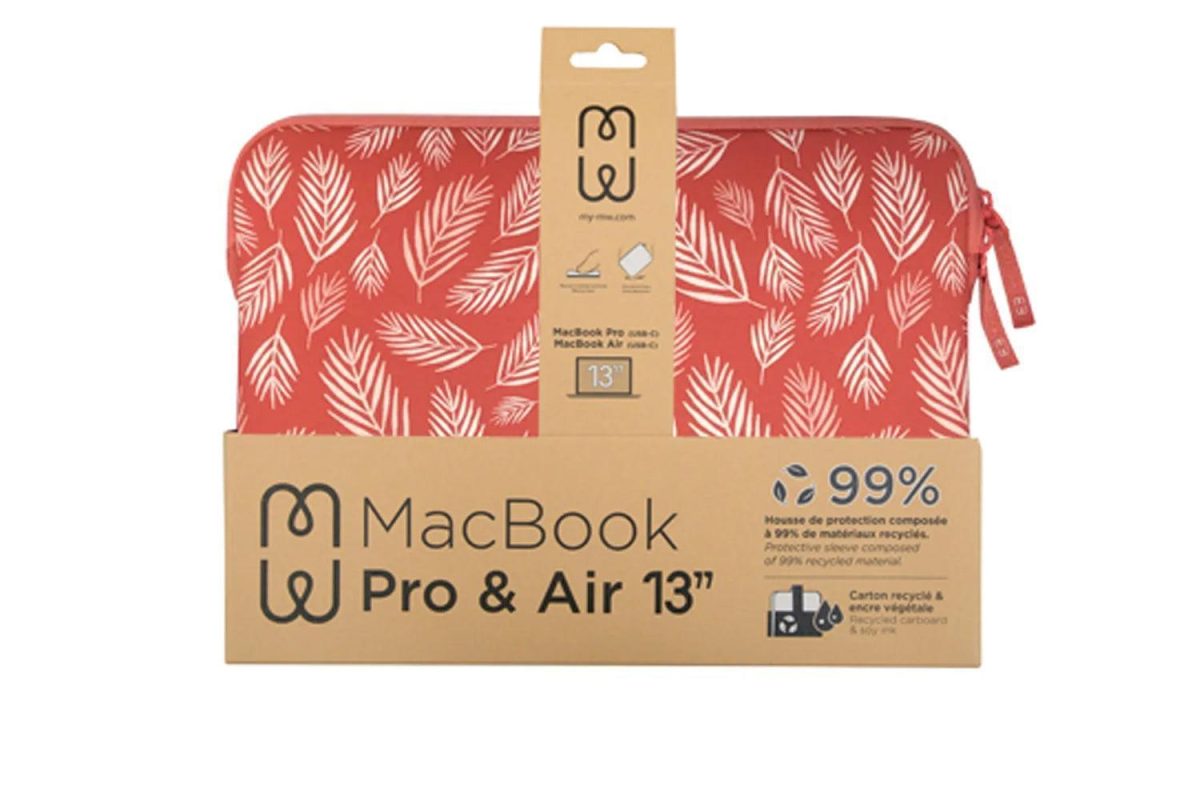 Housse pour MacBook Air/Pro 13″ - Pattern ²Life Botanic Rouge - Image 3