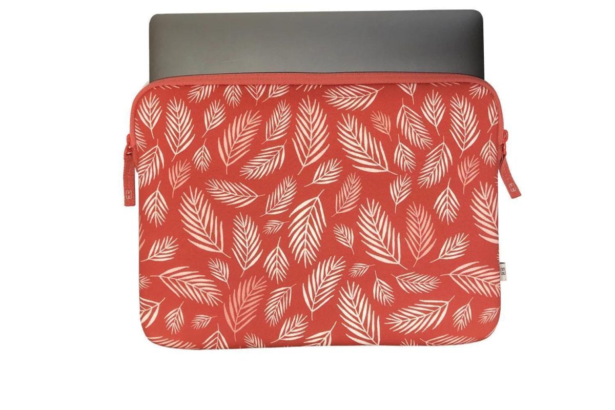 Housse pour MacBook Air/Pro 13″ - Pattern ²Life Botanic Rouge - Image 2