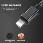 Extra strapabíró 1 méteres Lightning Iphone gyorstöltő és USB adatkábel - Image 10