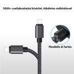 Extra strapabíró 1 méteres Lightning Iphone gyorstöltő és USB adatkábel - Image 5