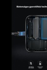 Extra strapabíró 1 méteres Lightning Iphone gyorstöltő és USB adatkábel - Image 6