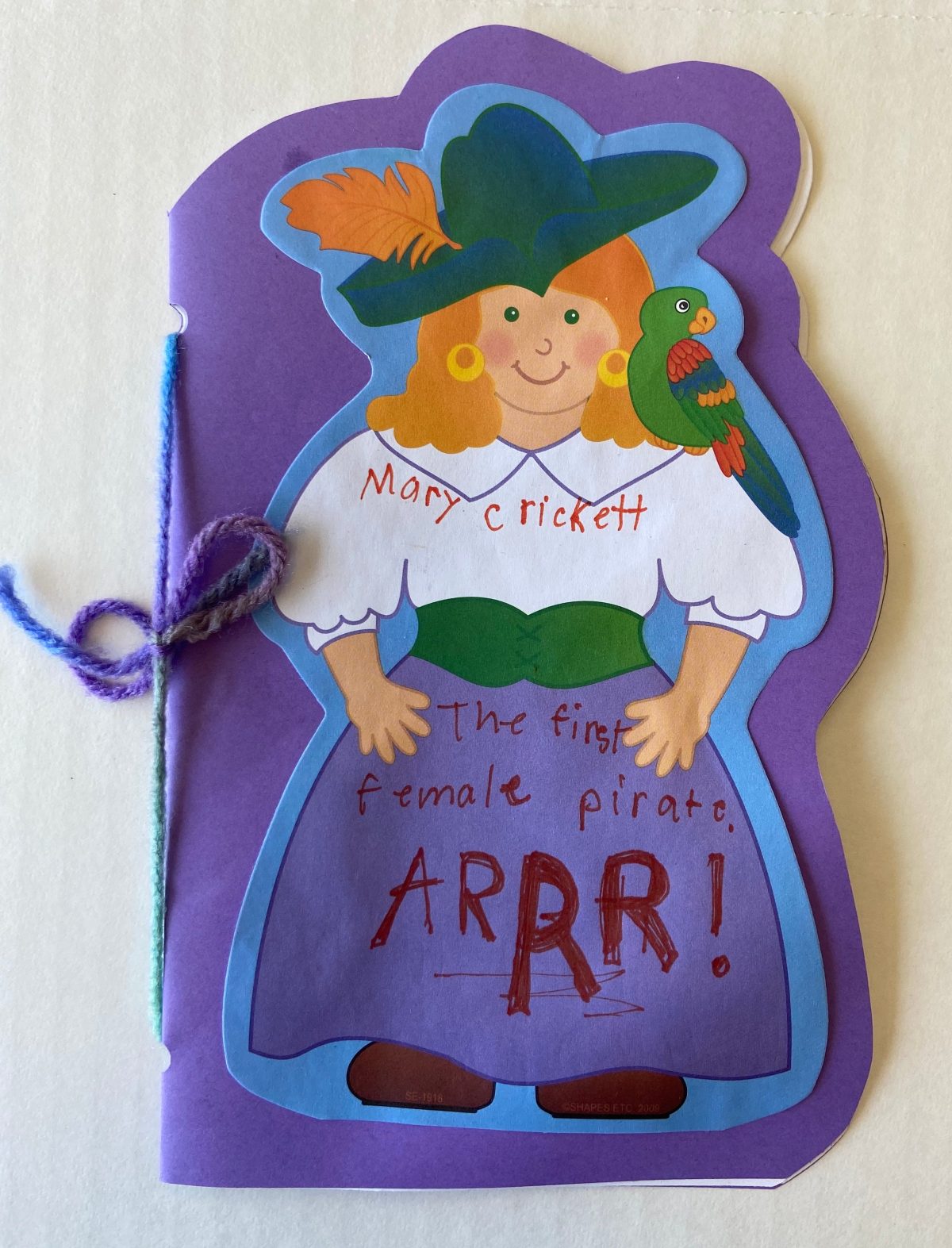 SHAPES ETC. Mini Notepad - Pirate/Girl - Image 3