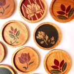 Little Mekar Batik Mahogany Wood Coaster - Image 2