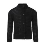 Balck Summer Cardigan with Front Buttons Fastening - Image 3