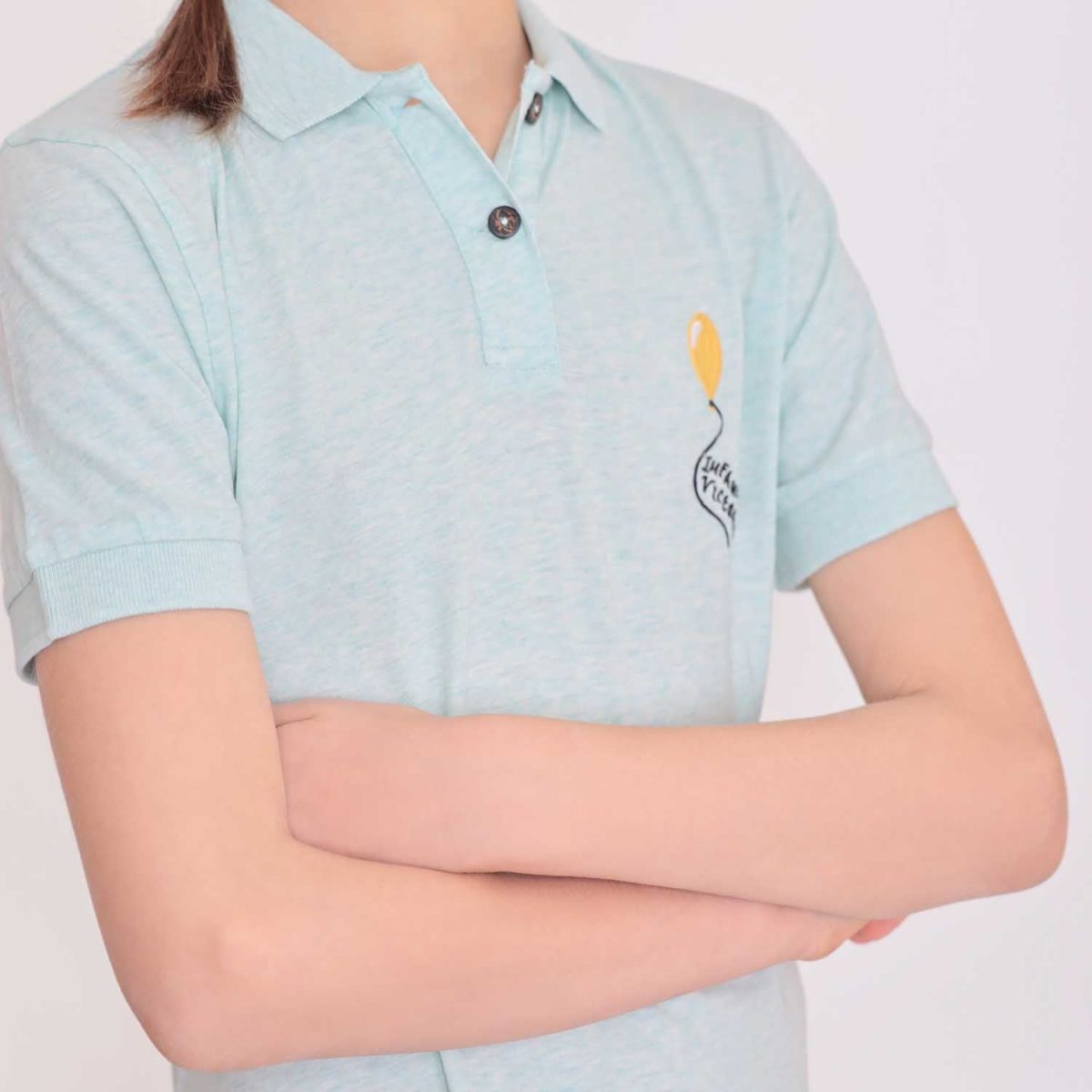 Mint Green Girls Polo Dress - Image 3