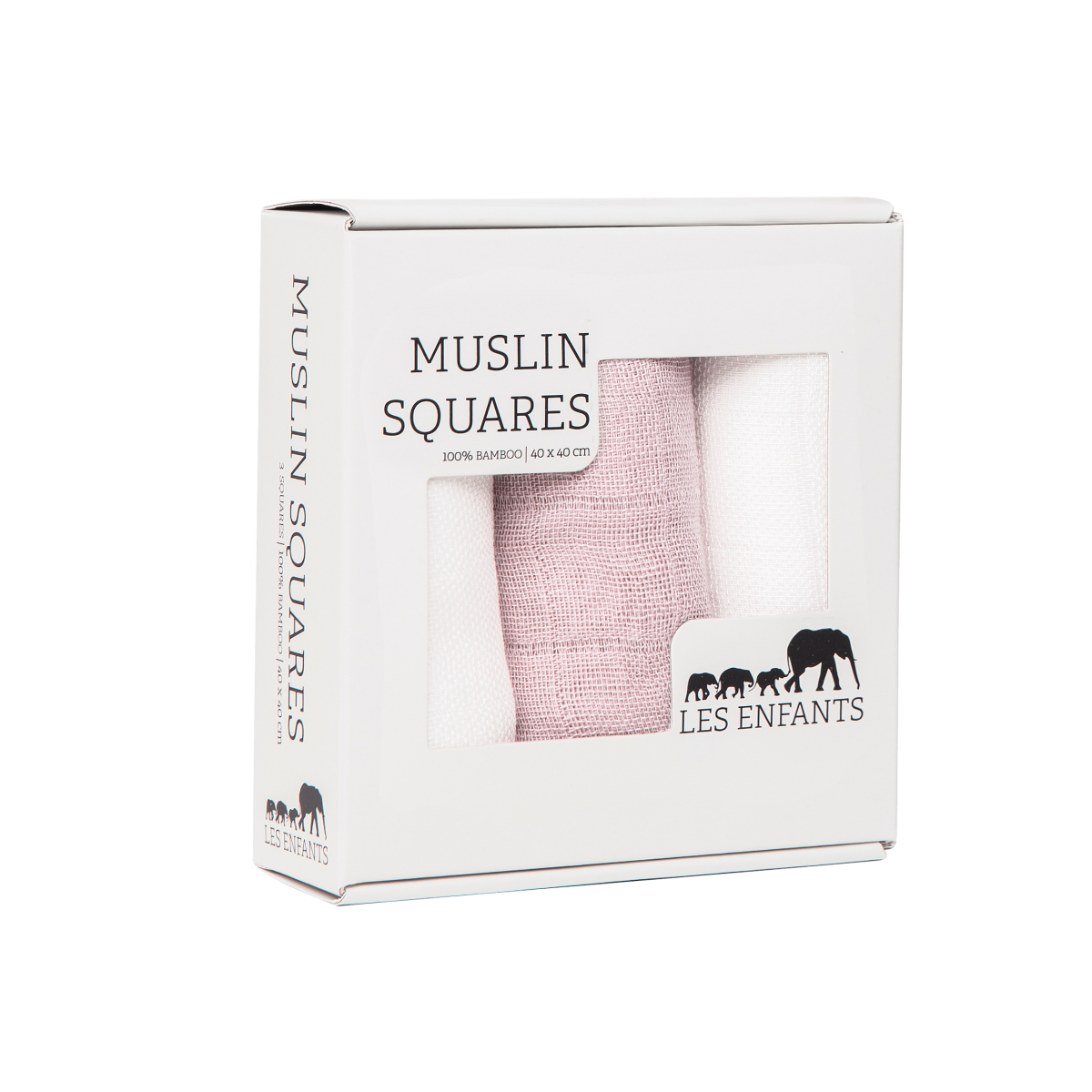 Muslin Squares Pink / White - Image 1