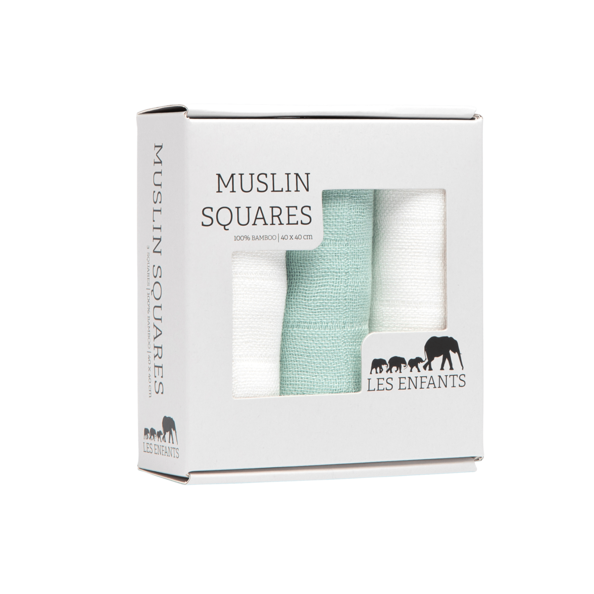 Muslin Squares Green / White - Image 1