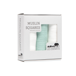 Muslin Squares Green / White