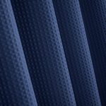 Navy Blue Organic Cotton Waffle Shower Curtain | Mold Resistant | Quick Dry - Image 2