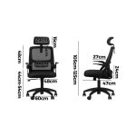 NNEED Office Chair with Mesh Headrest Backrest Black - Image 5