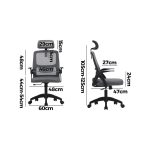 NNEED Ergonomic Office Chair Back Support Dark Grey&Black - Image 2