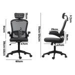 NNEED Mesh Office Chair Executive Seat Racing Tilt DGY&BK - Image 2