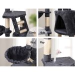 NNEDSZ Cat Tree 120cm Trees Scratching Post Scratcher Tower Condo House Furniture Wood Multi Level - Image 5