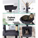NNEDSZ Cat Tree 140cm Trees Scratching Post Scratcher Tower Condo House Furniture Wood - Image 5