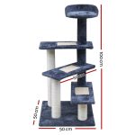 NNEDSZ Cat Tree 100cm Trees Scratching Post Scratcher Tower Condo House Furniture Wood Steps - Image 2
