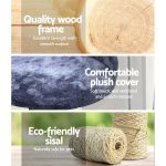 NNEDSZ Cat Tree 100cm Trees Scratching Post Scratcher Tower Condo House Furniture Wood Steps - Image 4