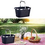 NNEOBA Foldable Grocery Basket with Handle for Shopping & Picnic - Image 2