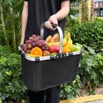NNEOBA Foldable Grocery Basket with Handle for Shopping & Picnic - Image 4