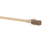 Extendable Curtain Rod Beige with Wooden Finials | 24-144 Inch |  Adjustable Pole Set with Brackets, Screws & Plugs | Strong 25kg Capacity - Image 2