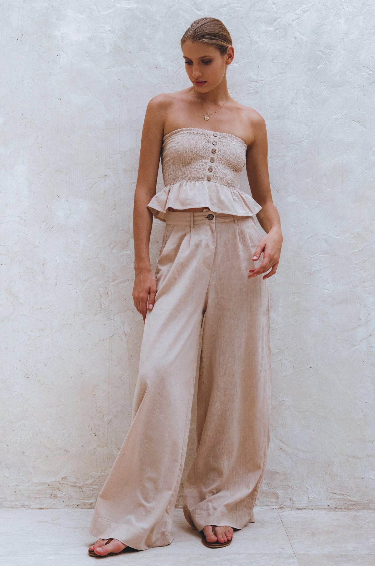 Raya Wide Leg Linen Pants - Image 24