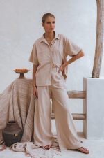 Raya Wide Leg Linen Pants - Image 25