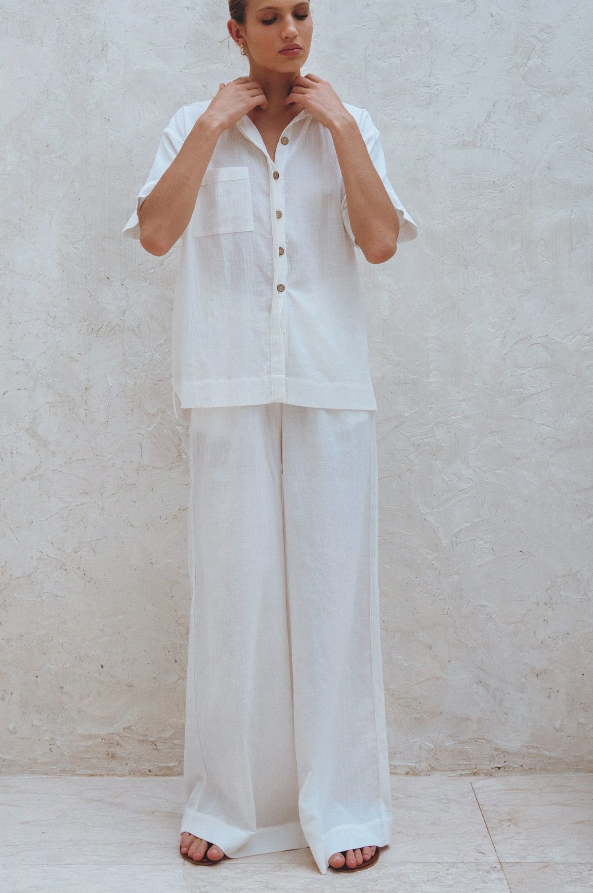 Raya Wide Leg Linen Pants - Image 14
