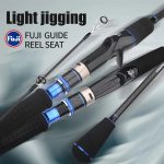 2-Section Carbon Fiber Fast Jigging Rod PE2-4 Spinning Rod Black - Image 3