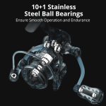 Spinning Fishing Reel 1000 Series Pre-Loading Reel Silver - Image 5