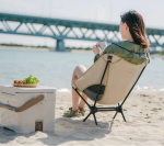 Ultralight Camping Folding Chair Portable Widened Seat Khaki - Image 5