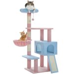 Flower Cat Tree Multi-Level Cat Tower with Sisal Covered Scratching Posts Cute Cat Condo for Indoor Small Medium Cats Top Perch - Image 6
