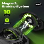 M1 Baitcast Fishing Reel 8KG Drag Right Hand Black - Image 4