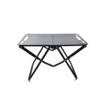 Foldable Hollowed Surface Camping Table Black