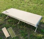 Inflatable Camping Air Mattress Single Sleeping Pad Brown - Image 2