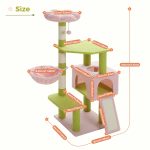 Flower Cat Tree Multi-Level Cat Tower with Sisal Covered Scratching Posts Cute Cat Condo for Indoor Small Medium Cats Top Perch - Image 4