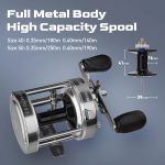 Flag Round Baitcasting Reel 5000 13kg Max DragRight Hand Silver - Image 5