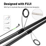 NNEOBA Inshore Spinning Fishing Rod Long Casting Carbon Rod Black - Image 2