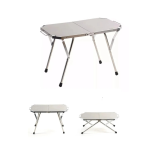 Outdoor Folding Steel Table Tactical Use Silver