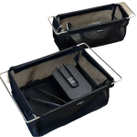 Folding Camping Mesh Basket Drainable Storage Bag Black