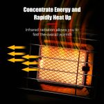 Portable 1500W Butane Tent Infrared Outdoor Space Heater Khaki - Image 2