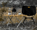 NNEOBA Bamboo Folding Camping Table 2-Fold Brown - Image 3