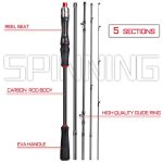 2.1M Carbon Fiber Casting Rod 6-Section Black - Image 3