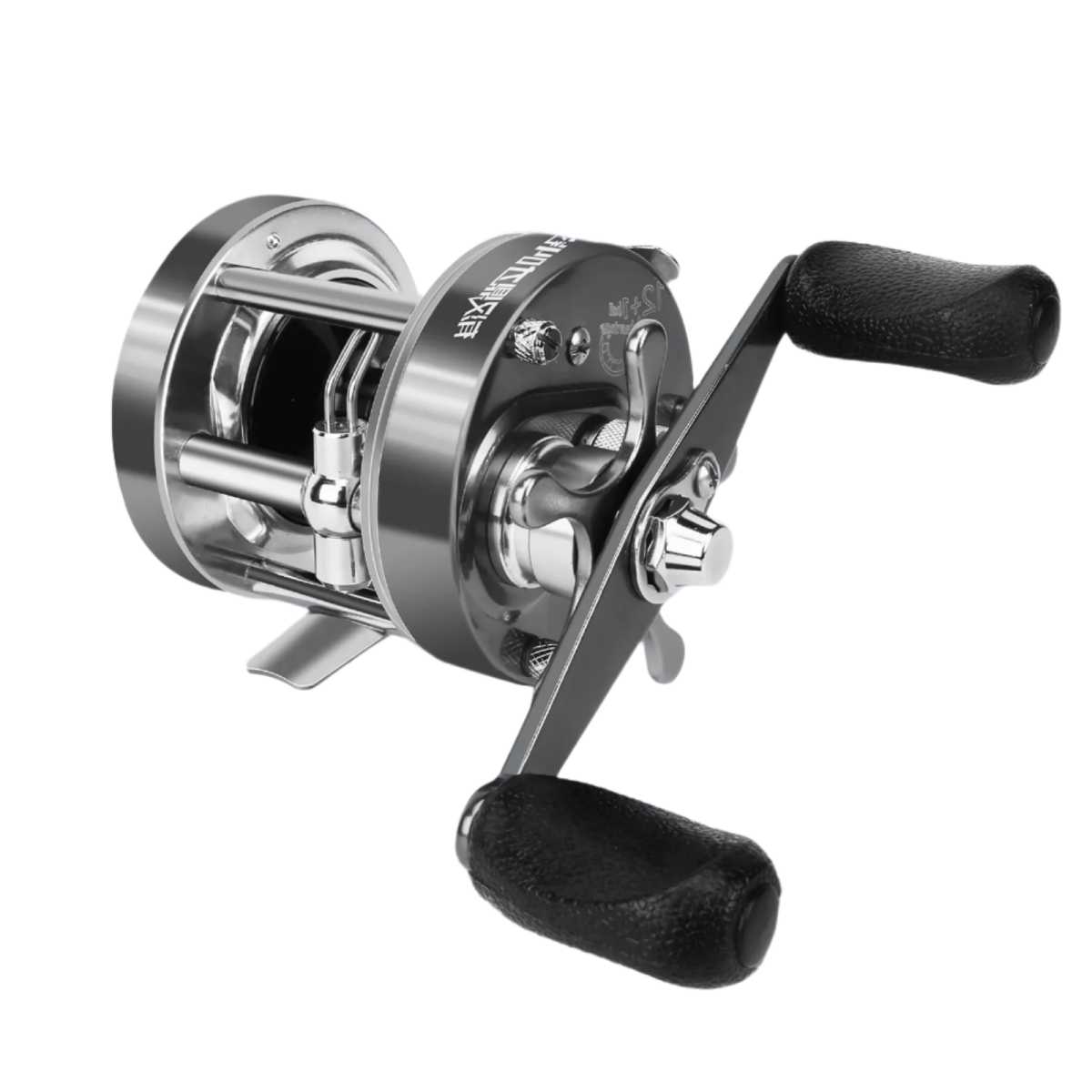 Flag Round Baitcasting Reel 5000 13kg Max DragRight Hand Silver - Image 1